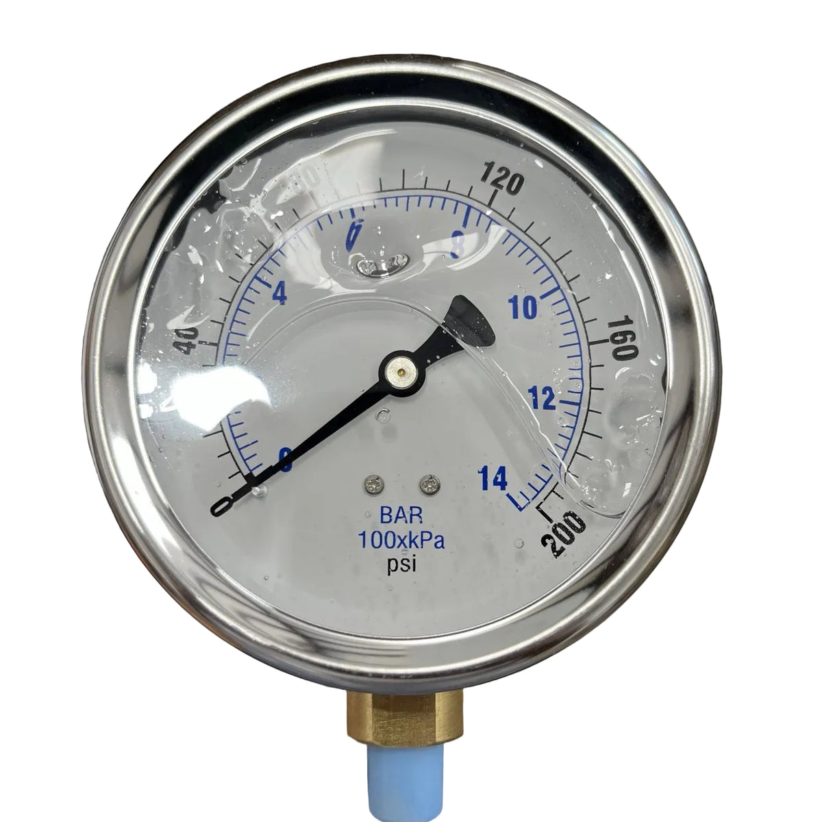 1/4" NPT 200 PSI Pressure Gauge – Oil & Gas Instrumentation