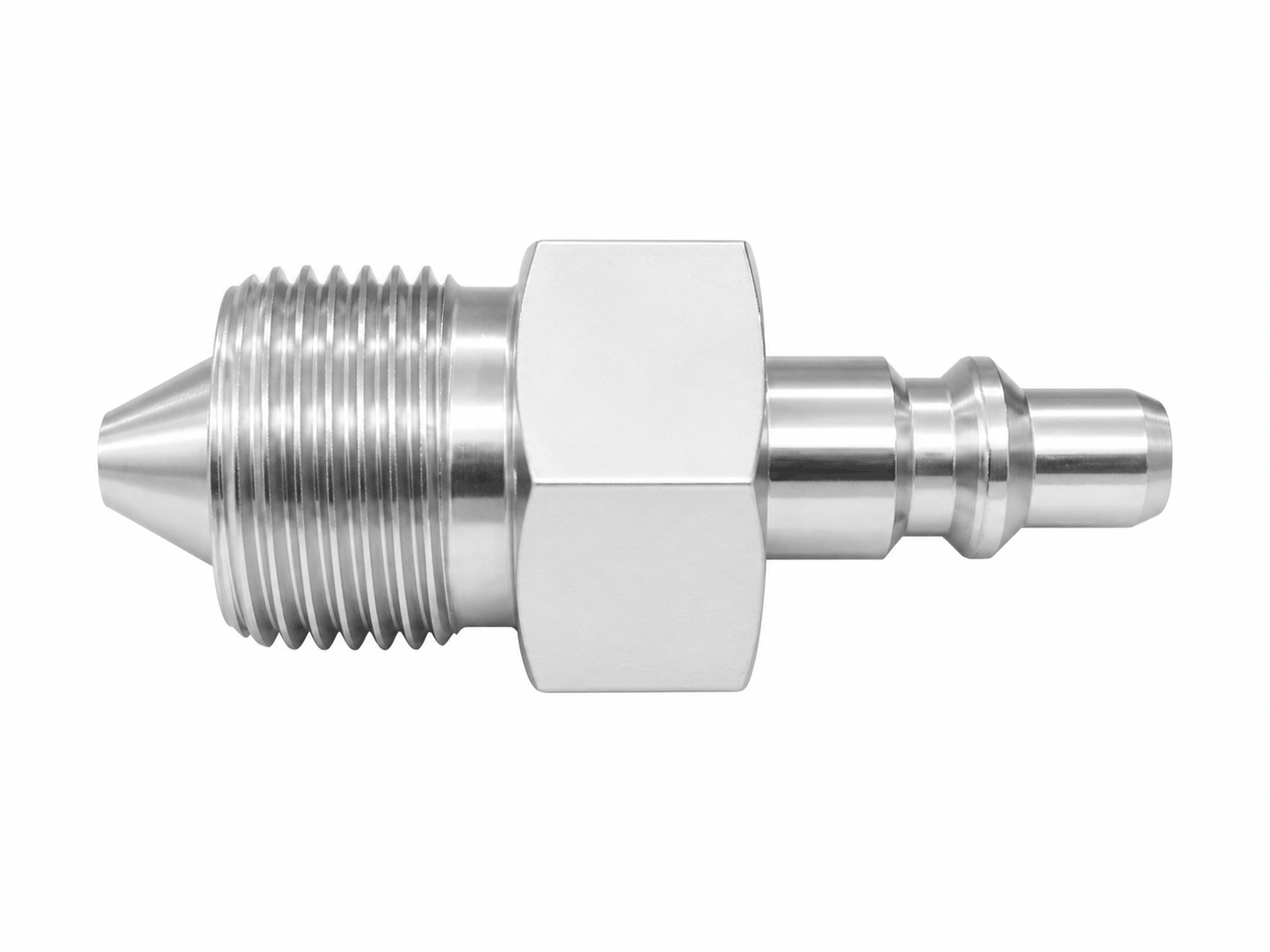 Stainless steel 9/16 inch HP male nipple without check rated 30,000 PSI for high pressure oilfield flowline and API 6A equipment