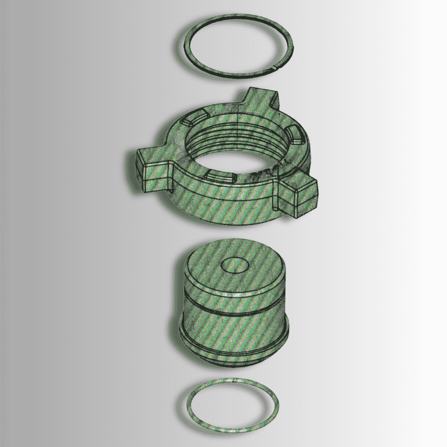 2" FIG 206 Male End, Blanking Cap, 2000 PSI | Sour Service | 1/2 " NPT Tap