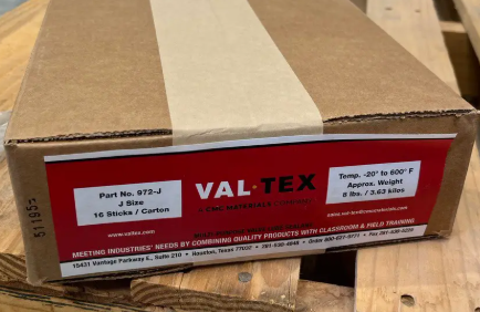 Val-Tex J-size valve lube sealant sticks for oilfield valve grease and high-pressure valve maintenance