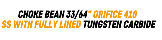 CHOKE BEAN 33/64" ORIFICE 410 SS WITH FULLY LINED TUNGSTEN CARBIDE
