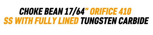 CHOKE BEAN 17/64" ORIFICE 410 SS WITH FULLY LINED TUNGSTEN CARBIDE