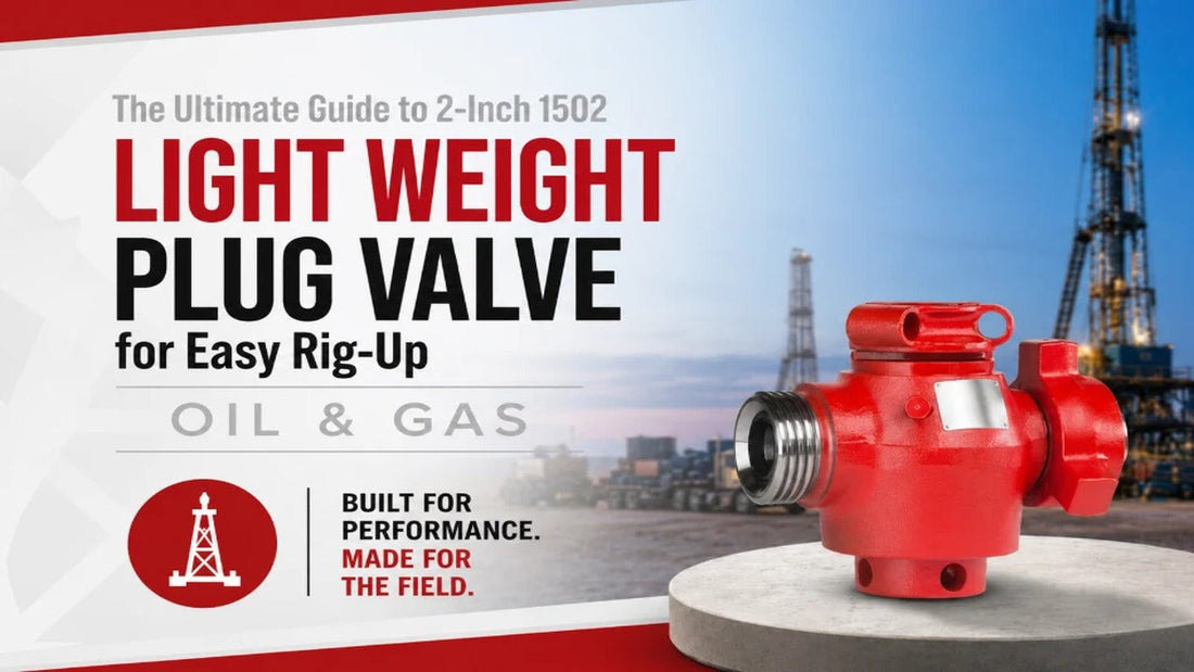 2 inch lightweight FIG 1502 plug valve for high pressure flowline equipment and fast oilfield rig-up operations