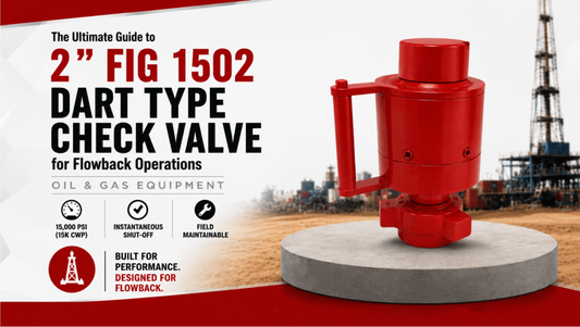 2-inch FIG 1502 dart check valve for high-pressure oilfield flowline, flow iron, and pressure control applications