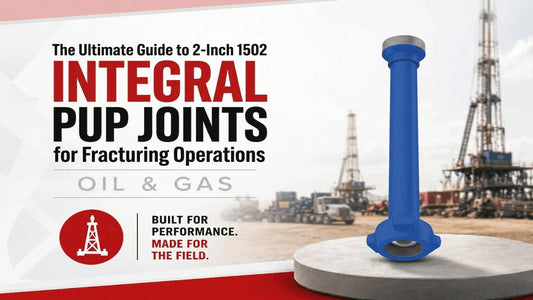 High pressure 2 inch Fig 1502 integral pup joint used in frac flowback, well stimulation, and oilfield flowline applications