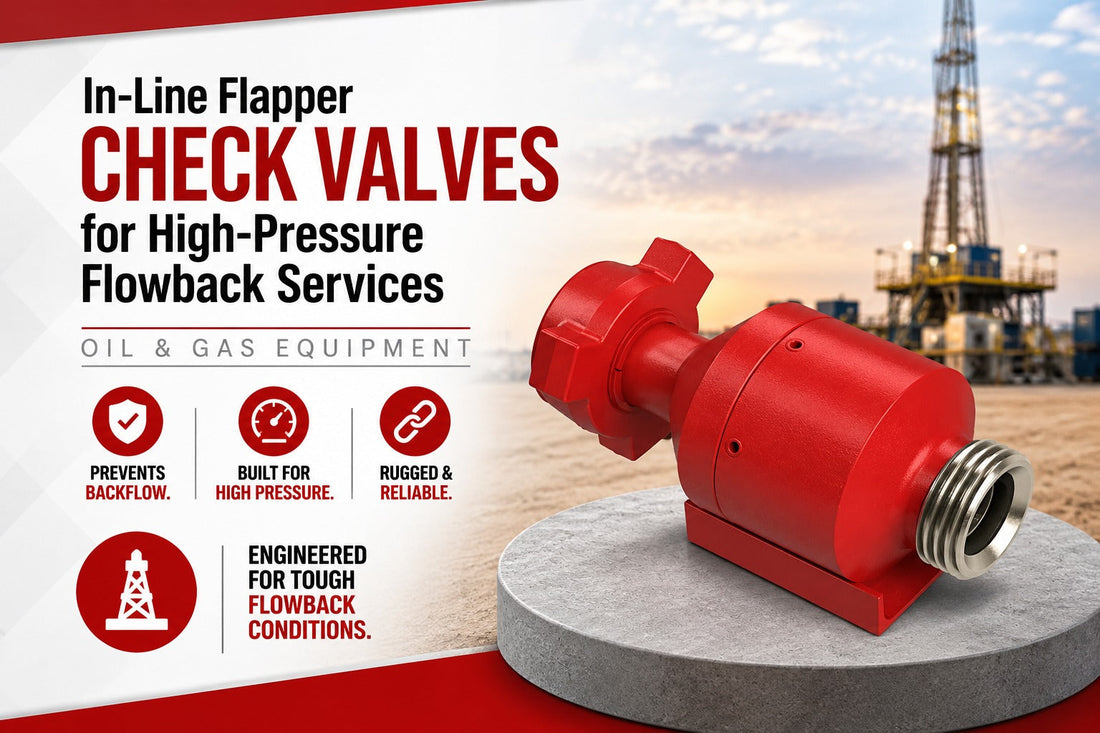 High-pressure in-line flapper check valve for oilfield flowback and flowline equipment