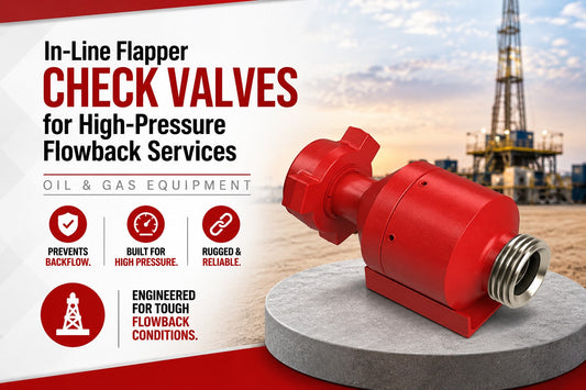 High-pressure in-line flapper check valve for oilfield flowback and flowline equipment