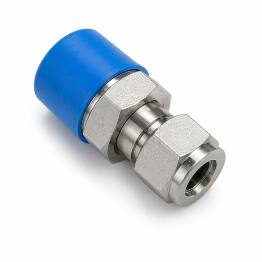 1/2 inch male x 3/8 inch female 10000 PSI NPT straight adapter for oil and gas flowline fittings and high pressure applications