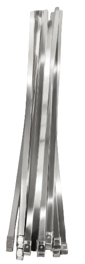 1/2 inch x 24 inch stainless steel band for industrial oilfield banding applications
