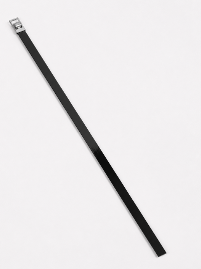 1/2 inch x 24 inch black stainless steel band for color-coded oilfield flowline iron tagging