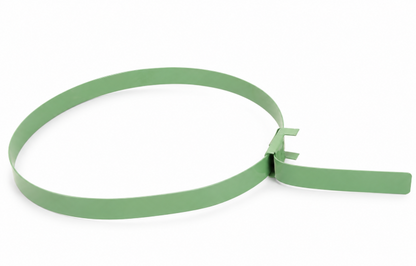 1/2 inch x 24 inch green stainless steel band for color-coded oilfield flowline iron tagging
