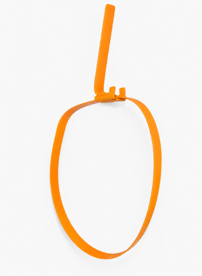 1/2 inch x 24 inch orange stainless steel band for color-coded oilfield flowline iron tagging