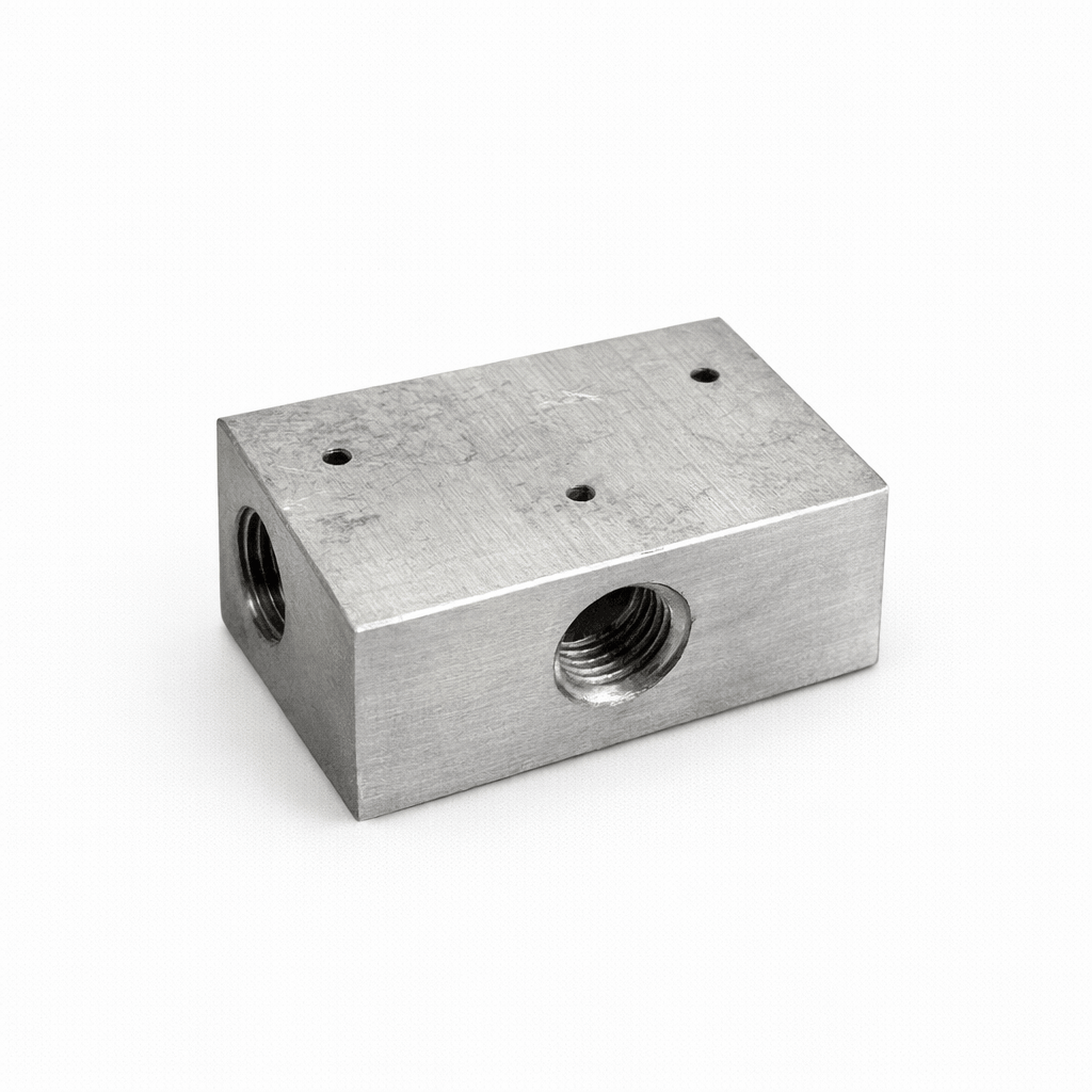 14" 15,000 PSI female NPT tee high-pressure flowline fitting for oil and gas operations, heavy-duty API-style integral fitting for flowline and wellhead systems