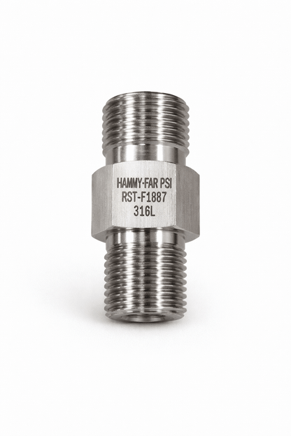 1/4 inch NPT x 3/4 inch Type M 15000 PSI stainless steel adapter high pressure oilfield flowline fitting for oil and gas equipment