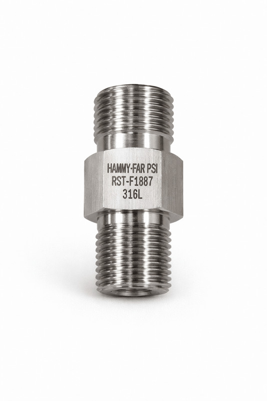 1/4 inch NPT x 3/4 inch Type M 15000 PSI stainless steel adapter high pressure oilfield flowline fitting for oil and gas equipment