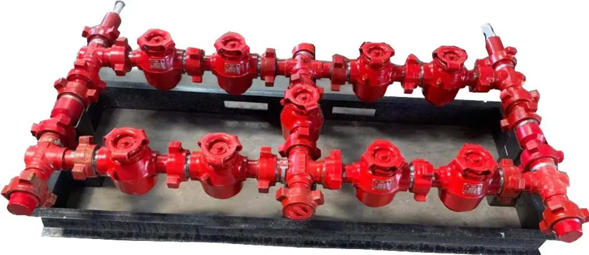 15,000 PSI 9-Valve Manifold – 2" x 2" (Fig 1502) Skid-Mounted Flow Control System