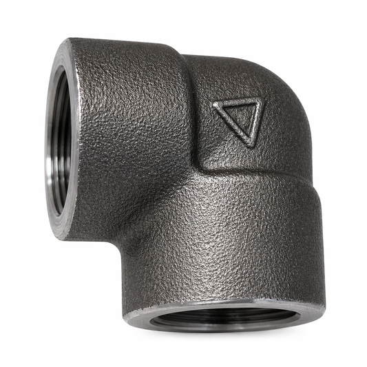 1 inch female x female NPT threaded 90 degree elbow pipe fitting carbon steel high pressure flowline and oilfield applications