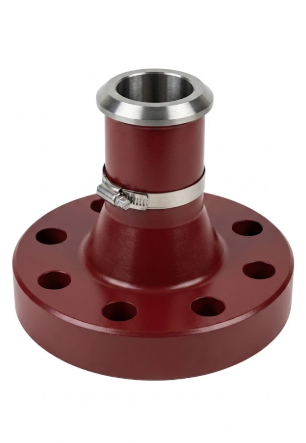 2-1/16 inch 5M x 2 inch FIG 1502 male wing flange adapter for oil and gas flowline fittings and high pressure oilfield equipment applications