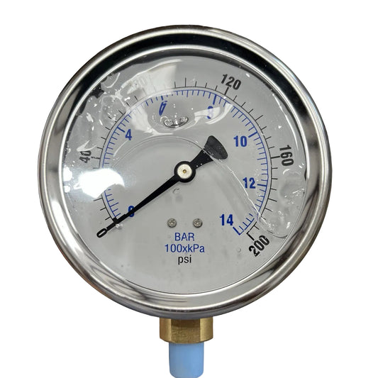 1/4" NPT 200 PSI Pressure Gauge – Oil & Gas Instrumentation