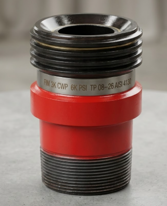 2-inch FIG 1502 female x 3 LP swage crossover adapter for high-pressure flowline equipment and oilfield tubing connections