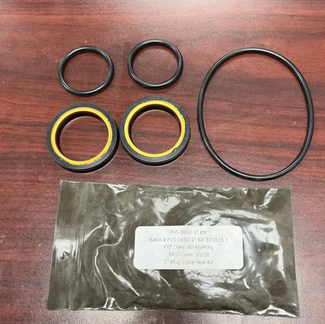 2" x 1" FIG 1502 low torque plug valve soft kit for 15,000 PSI high-pressure oilfield flowline valve seal replacement