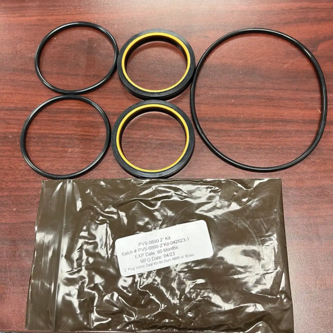 2" x 2" FIG 1502 low torque plug valve soft kit for 15,000 PSI high-pressure oilfield flowline seal replacement