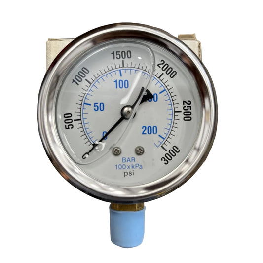 1/4" NPT 3,000 PSI 2.5" Dial Pressure Gauge – Oil & Gas Instrumentation