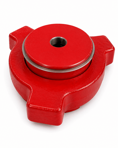 3-inch 15,000 PSI FIG 1502 autoclave tapped male blind sub with wing nut (9/16 inch) for oil and gas flowline high pressure iron fittings
