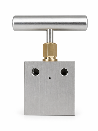 3/8 inch 15000 PSI 2 way straight needle valve for high pressure oil and gas flowline control and instrumentation applications