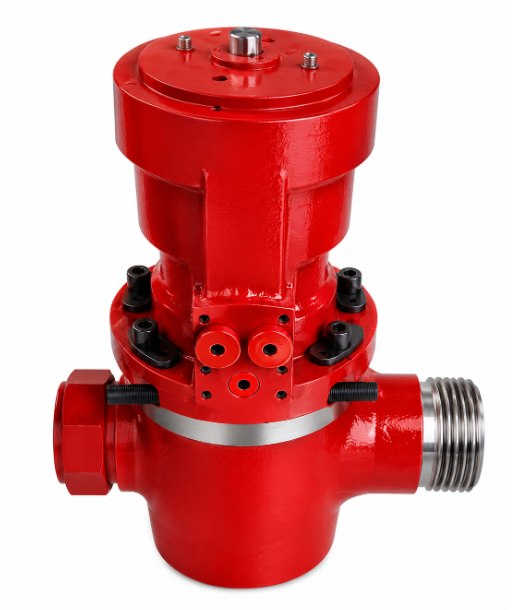 3" x 3" FIG 1502 hydraulically actuated low torque plug valve rated 15,000 PSI for high-pressure oilfield flowline and flowback equipment