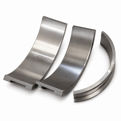 4" FIG 1502 hammer union retainer segments (set of 3) for oilfield flowline equipment, 15,000 PSI high-pressure flow iron components used in oil and gas applications for secure hammer union assembly and well control operations