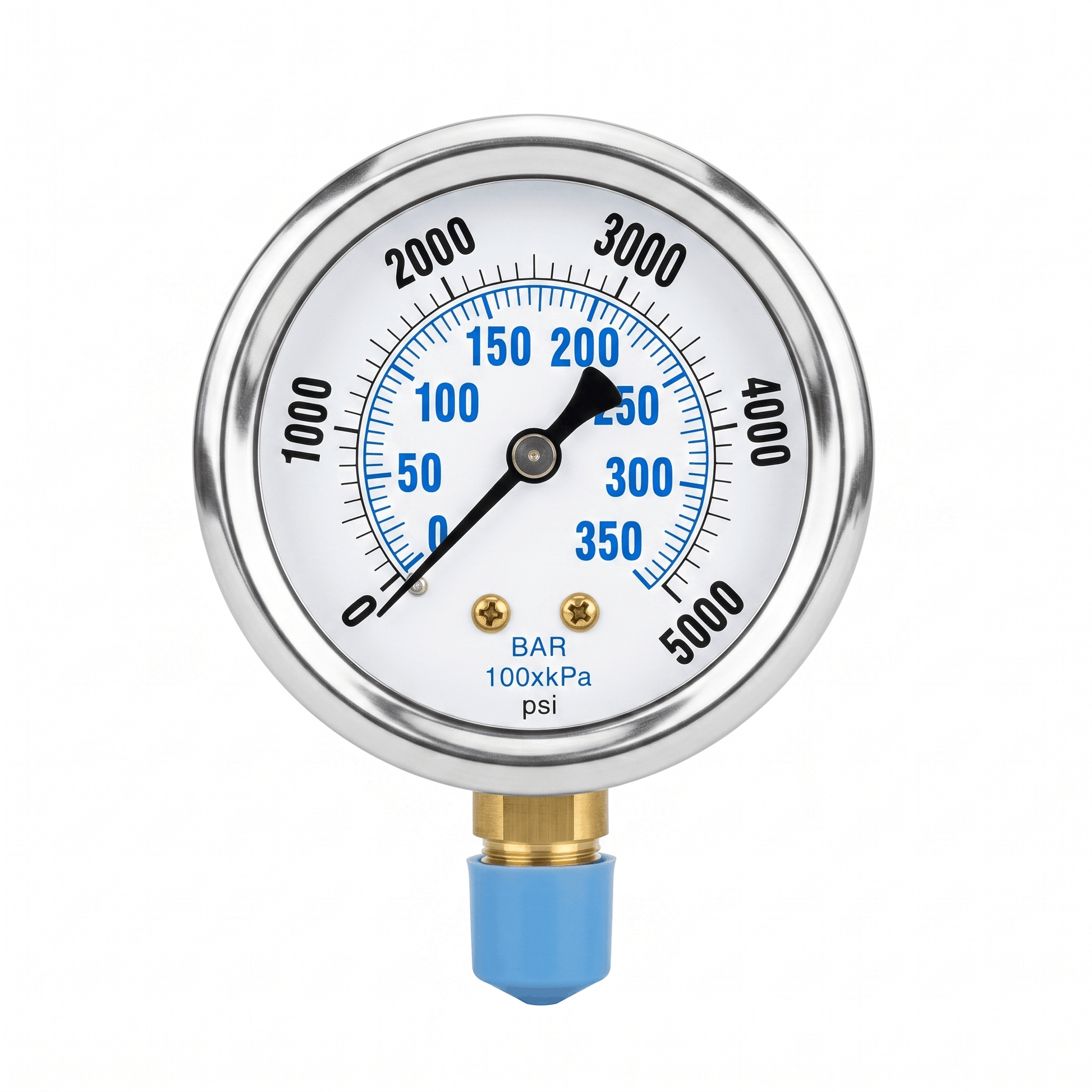 1/4" NPT 5,000 PSI 2.5" Dial Pressure Gauge – Oil & Gas Instrumentation