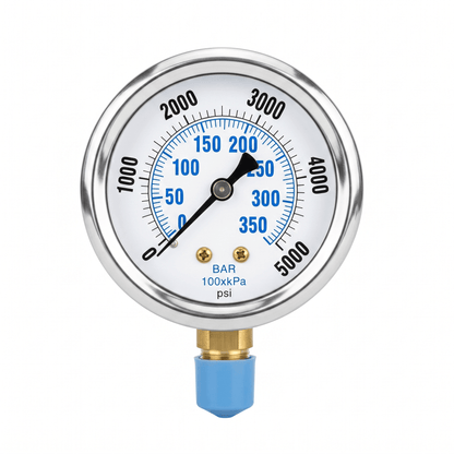 1/4" NPT 5,000 PSI 2.5" Dial Pressure Gauge – Oil & Gas Instrumentation