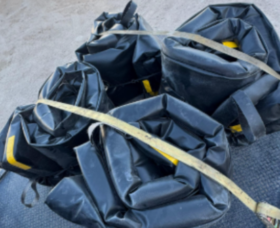 5' x 12' x 4" foam wall containment berm for oilfield spill control and equipment containment