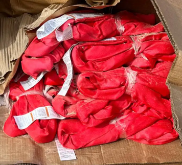 6-foot red flowline restraint for high-pressure oilfield iron and flowline safety equipment