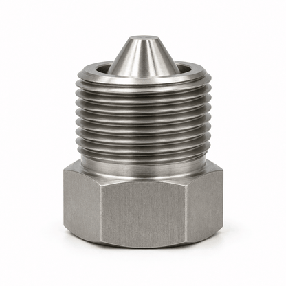 9/16 inch high pressure 2 piece plug assembly 60,000 PSI stainless steel port plug for oilfield flowline and autoclave HP fittings