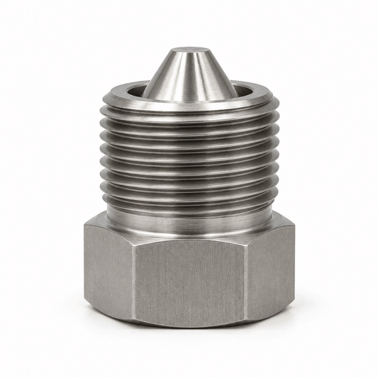 9/16 inch high pressure 2 piece plug assembly 60,000 PSI stainless steel port plug for oilfield flowline and autoclave HP fittings