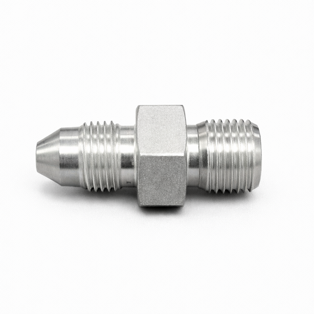 9/16" Type M x 9/16" Autoclave 15K adapter high-pressure fitting for oil and gas flowline systems, precision integral fitting for 15,000 PSI applications
