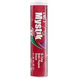 Box of Mystik JT-6 high-temperature red lithium complex grease for lubricating oilfield valves, swivel joints, and flowline equipment