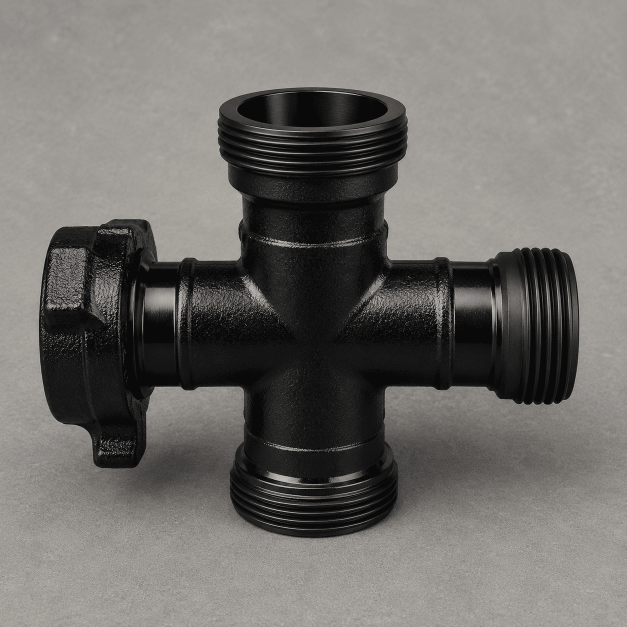 3-inch FIG 206 cross fitting with female threaded connections and wing union outlet, butt welded SCH XH construction for high-pressure flowline and oilfield applications