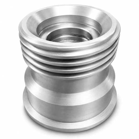 FIG 1502 crossover 3 inch wing x 2 inch female thread with inline groove for button chokes in high pressure flowline and flowback oilfield applications