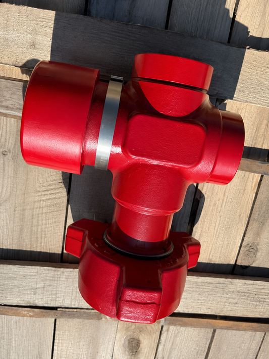 Double Cushion Elbow – 2" FIG 1502 Male (Wing) x 2" FIG 1502 Female (Thread)