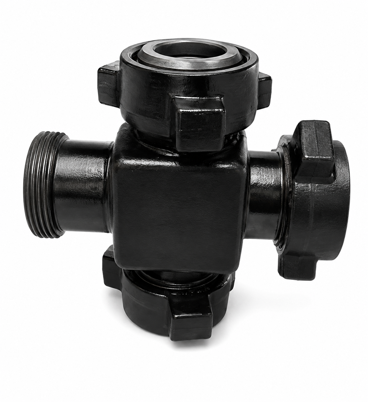 Flowline Cross – 4" FIG 1002 3-Way Male (Wing) x 1-Way Female (Thread)