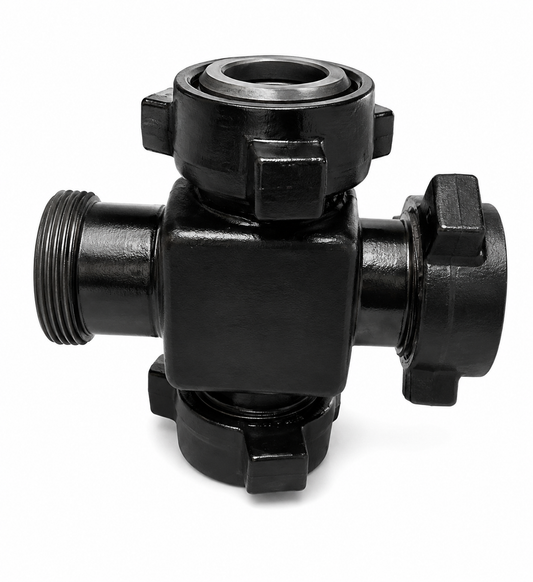 Flowline Cross – 4" FIG 1002 3-Way Male (Wing) x 1-Way Female (Thread)