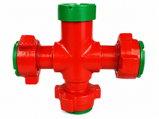 Flowline Cross – 3" FIG 1502 3-Way Female (Thread) x 1-Way Male (Wing) | XF