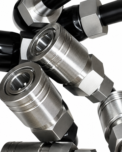 30,000 PSI Quick Coupler with Check Valve x 9/16" Type M Male – Stainless Steel Fitting