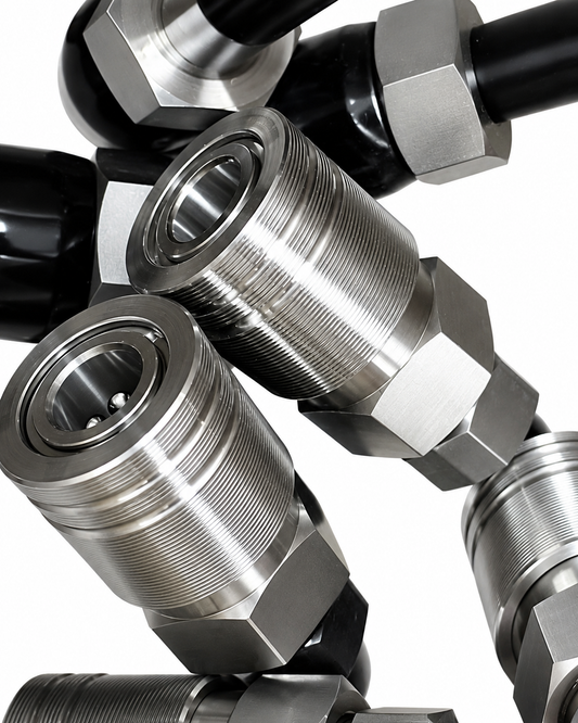 30,000 PSI Quick Coupler with Check Valve x 9/16" Type M Male – Stainless Steel Fitting