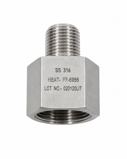1/4" Autoclave Male x 1/2" NPT Female Medium Pressure (MP) Hex Nipple – Oil & Gas Instrumentation Adapter