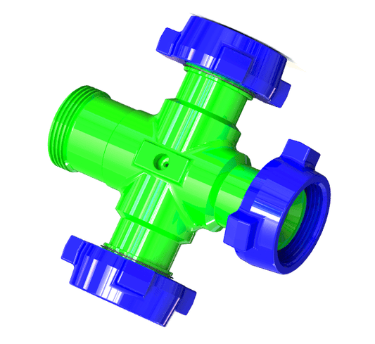 Cross 3" 1502 M(wing) X M(wing) X M(wing) X F(thread) with 9/16" auto clave sour service
