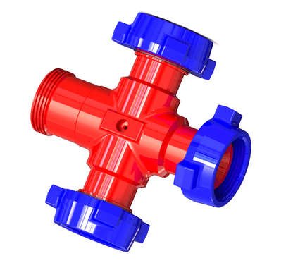 Cross 3" 1502 M(Wing) X M(Wing) X M(Wing) X F(Thread) WITH 9/16" Auto Clave - Blaze Sales & Service